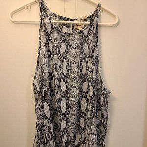 Black & white Snake Print Tank Top